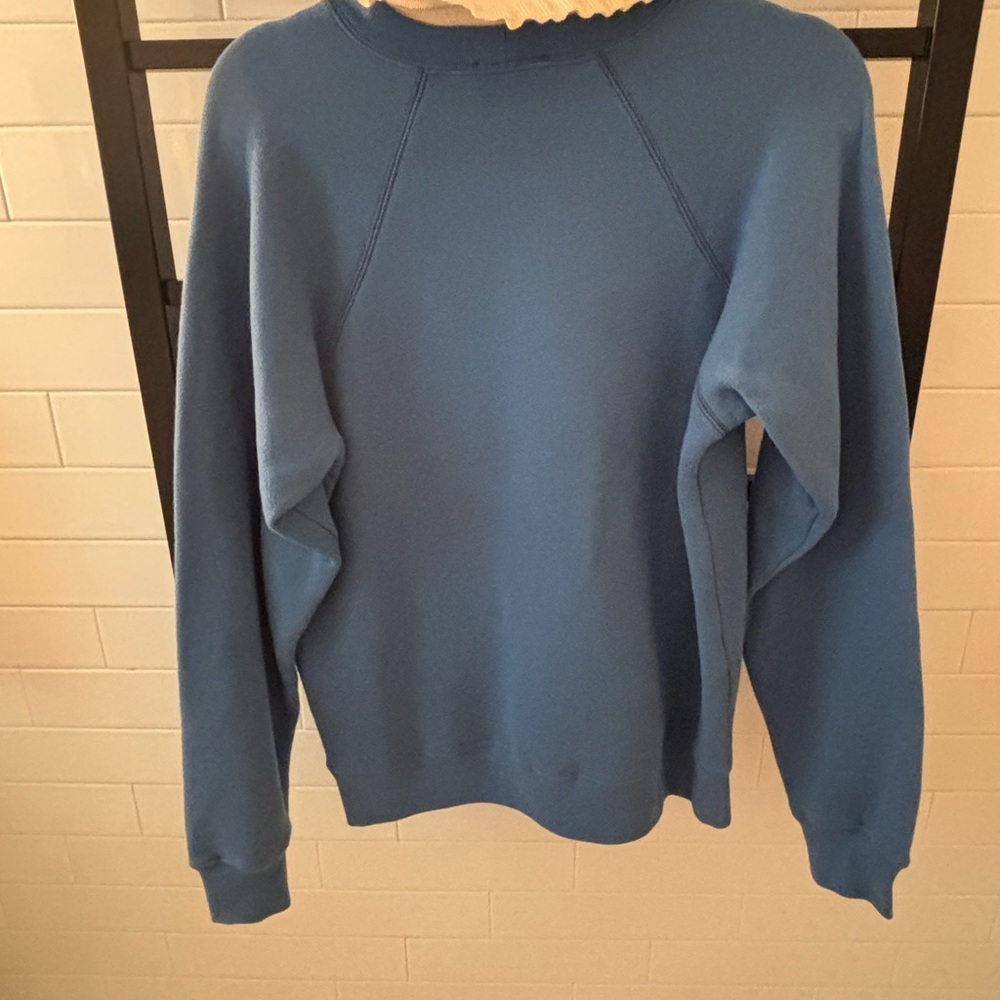 Sandro Blue Sweatshirt with Cream Contrast Collar - Picture 2 of 3